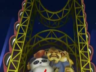 Hentai femme fatale i vështirë qij në the amusement park