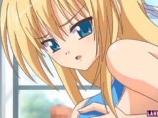 Hentai Blondie In Swimsuit Rides youths Hard pecker