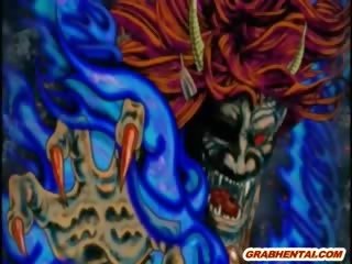 Chained manga beauty gets her Pussy fingered and molested