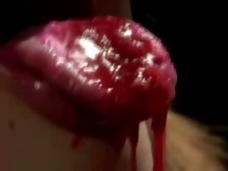 Jap call girl covered in extraordinary wax sucks member for her medical person