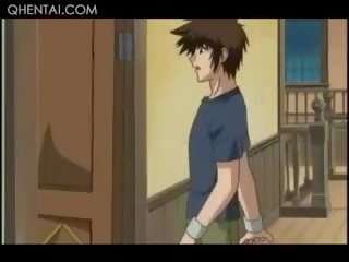 Terrific Ass Hentai Tramp Sucking Jizz Loaded prick On Her Knees