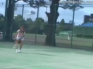 Asian Tennis Court Public xxx movie