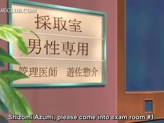 Pretty hentai beauty blowing a huge loaded peter