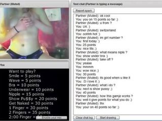 Turned on Swiss mademoiselle Chatroulette Game