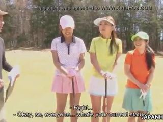 Aziatike golf lavire merr fucked në the ninth vrimë