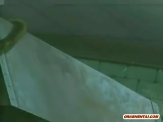 Chained Hentai Slave Gets Fingering Her Wetpussy By Her