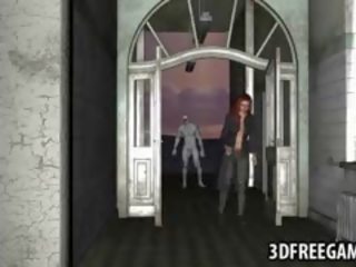 Bewitching 3d рудоволоса divinity отримувати трахкав жорсткий по a зомбі
