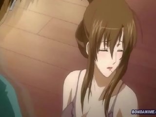 Stylish lassie in a desirable lingerie cum swallows