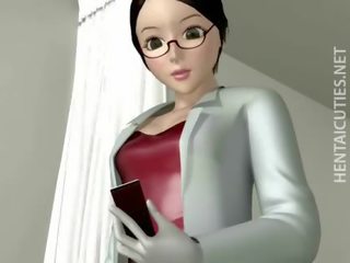 Libidinous 3D anime nun suck dick