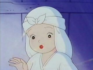 Naked anime nun having xxx film for the first time
