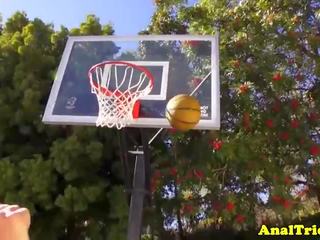 Basketball sweetheart assfucks before cumshot