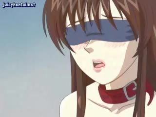 Terikat sehingga hentai menggerudi dengan alat mainanan