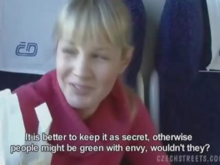 Czech Streets Veronika Sucks dick On A Train