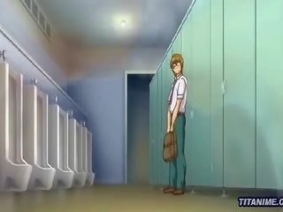 Popular lady banged at the toilet floor