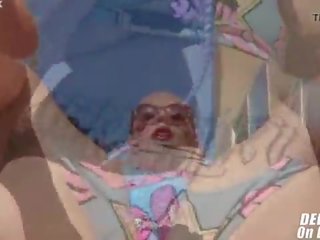 Bbw amant delicious la piscină facesitting cu fund mâncare