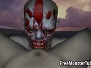 Licik 3d zombi dewi mendapatkan menjilat dan kacau keras