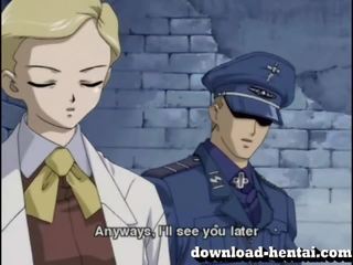 Chained hentai Ms forced to suck manhood vid
