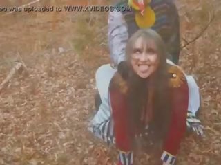 Fucking my step sister in the woods