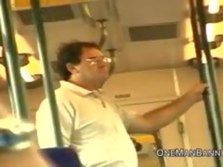 Blonde Flashes Has x rated film And Takes A Cumshot On A Train