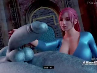 Великий цицьки фам fatale awakening в futanari demon в a 3d анімація