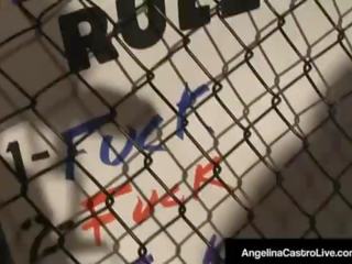 古巴 成人 視頻 女王 安吉麗娜 castro grinds 英國廣播公司 在 一 籠 fight&excl;