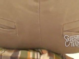 Brand new brunet ýaşlar with big süýji emjekler and a plump göt sucks pecker