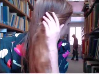 British girl cams in busy library-watch full clip on www.wetcams69.net