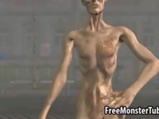 Alluring 3D Redhead enchantress Fucked Outdoors By A Zombie