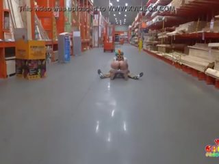 Clown gets prick sucked in The Home Depot