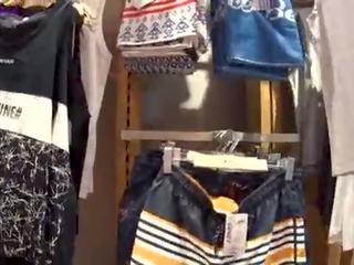 Fitting Room sex film With Clothing Store Consultant Ends Cum Swallow